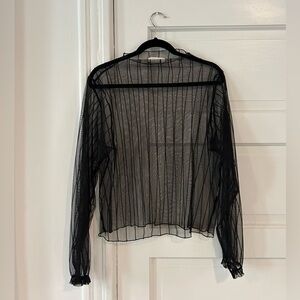 Oak+Fort Long Sleeve Mesh Top